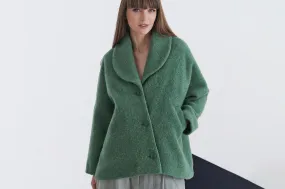 100% Wool Syba Jacket in Soft Green