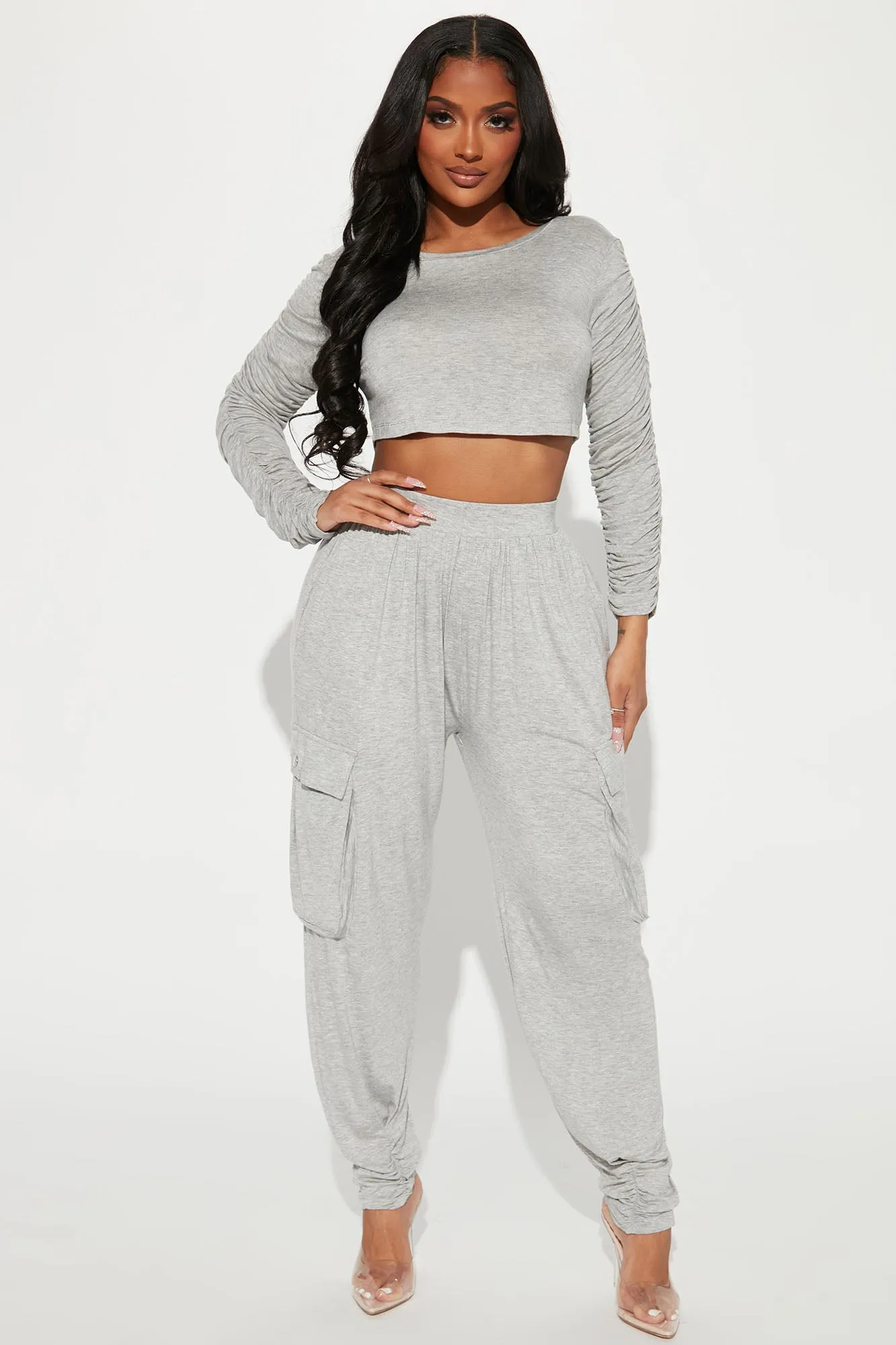 Aida Jogger Set - Heather Grey