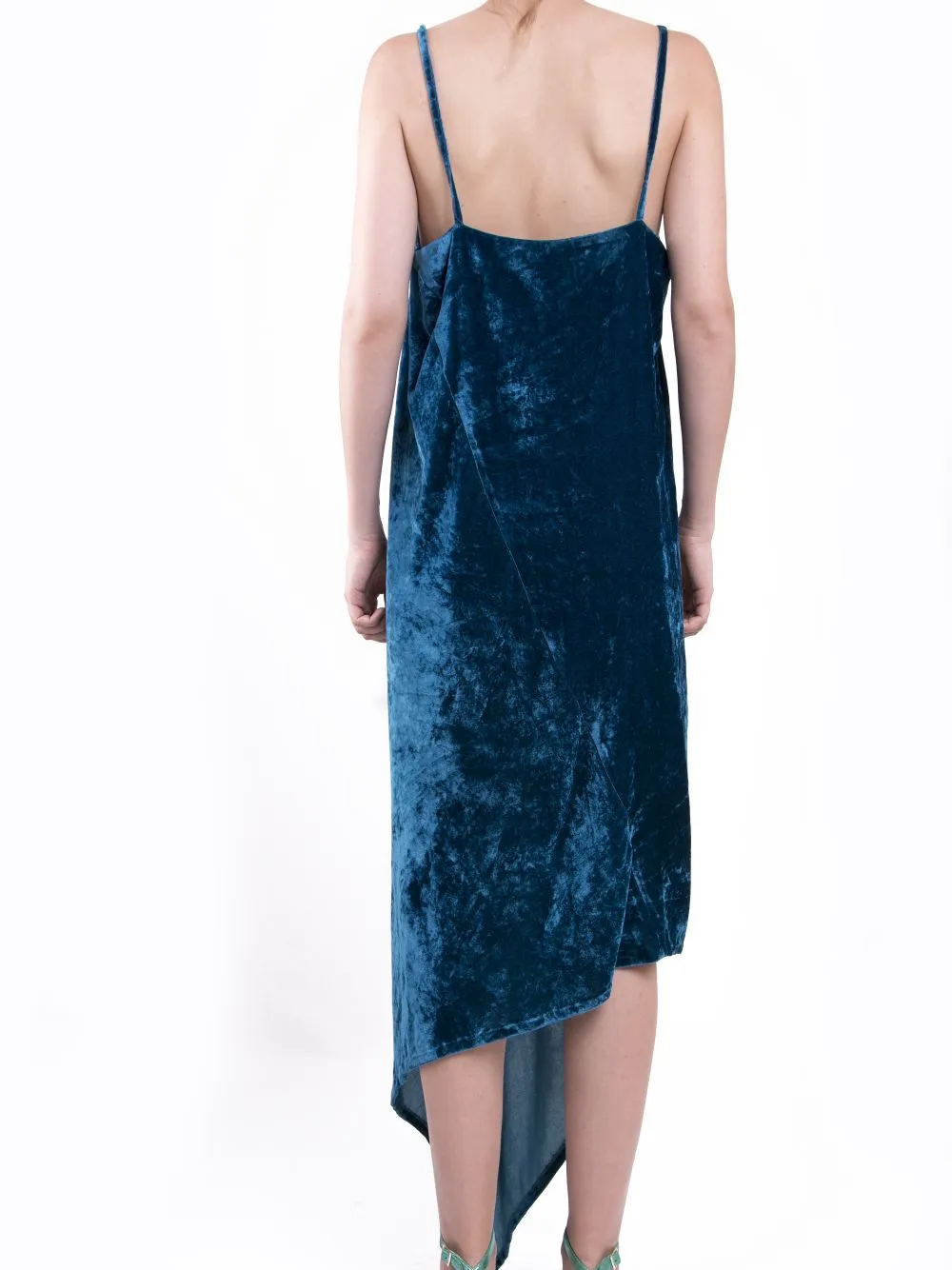 Asymmetric Velvet Dress