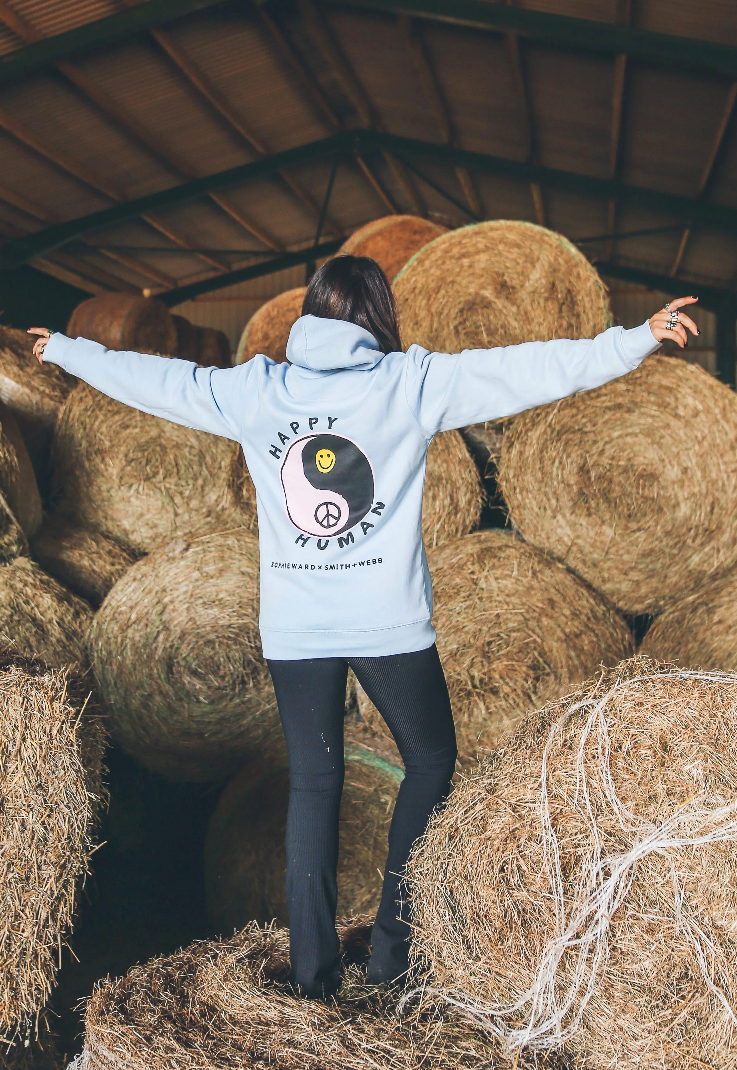 Baby Blue HAPPY HUMAN Hoodie