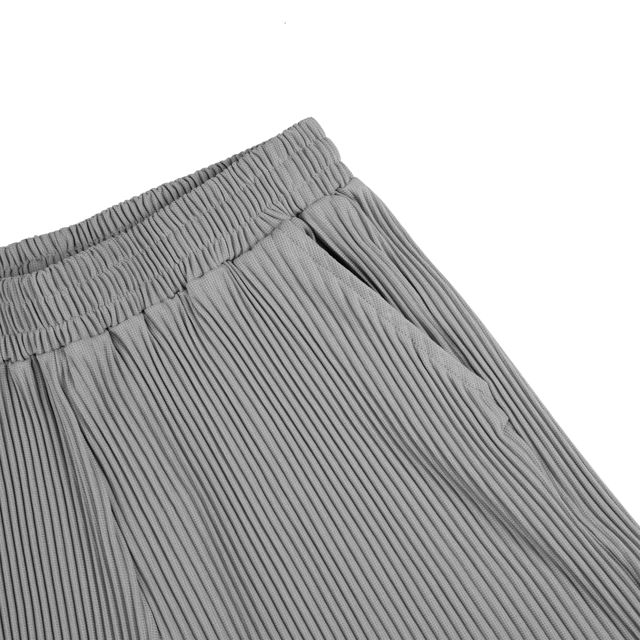 Belier Pleated Light Grey Shorts