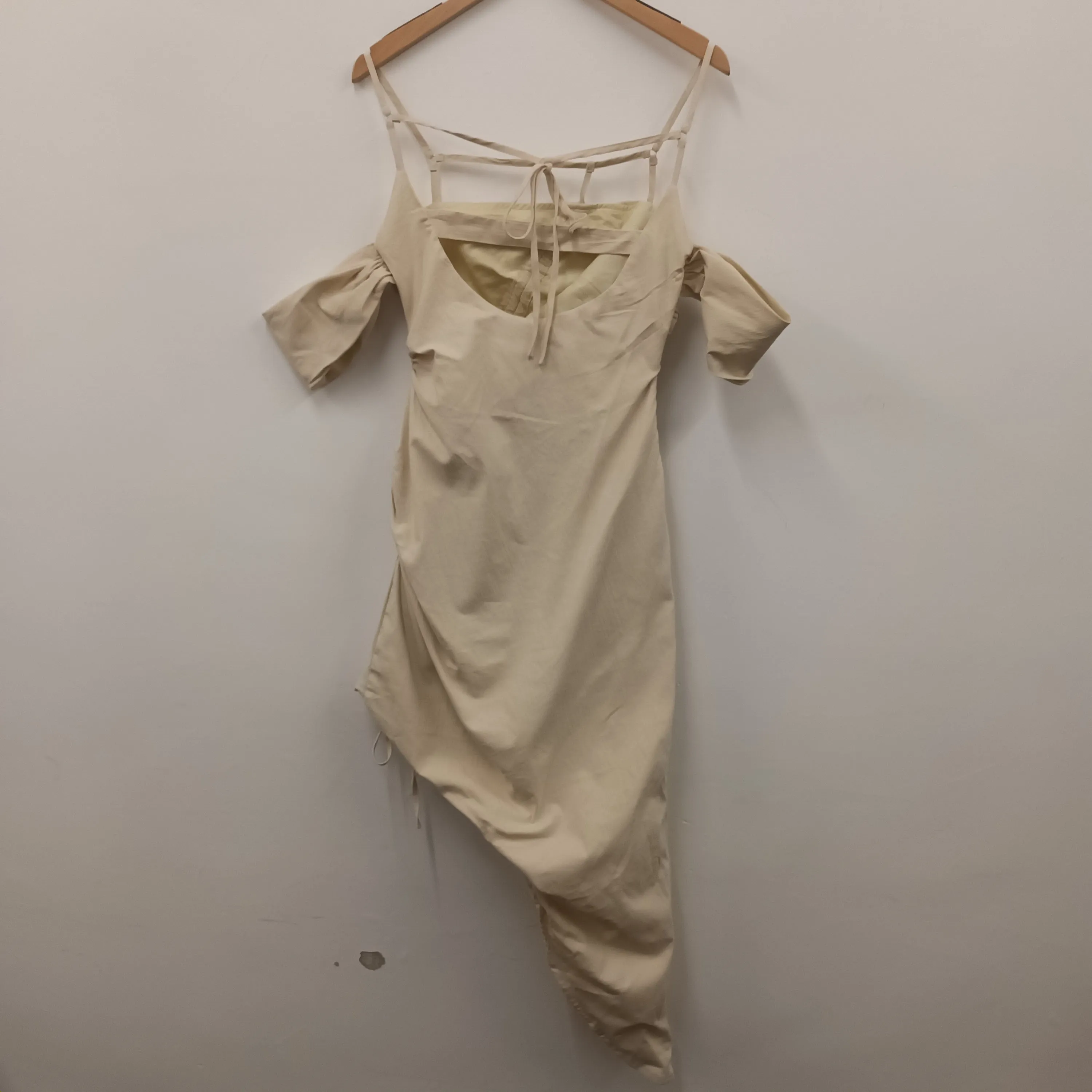 BNWT Missguided Size 10 Beige Asymmetric Dress