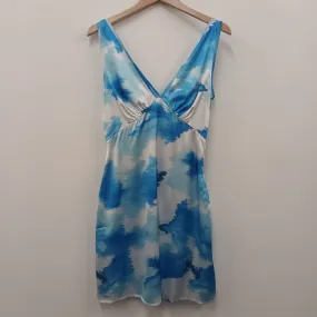 BNWT Missguided Size 12 Blue White Slip Dress