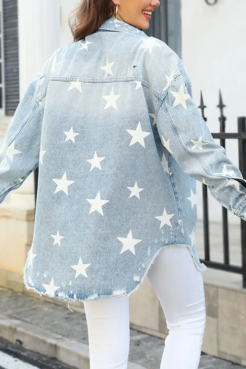 CH0258 Distressed Denim Shirt