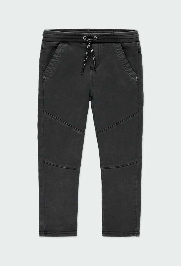 Charcoal Stretchy Denim Joggers