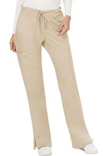 Cherokee WW120 Workwear Revolution Women's Mid Rise Moderate Flare Drawstring Scrub Pant