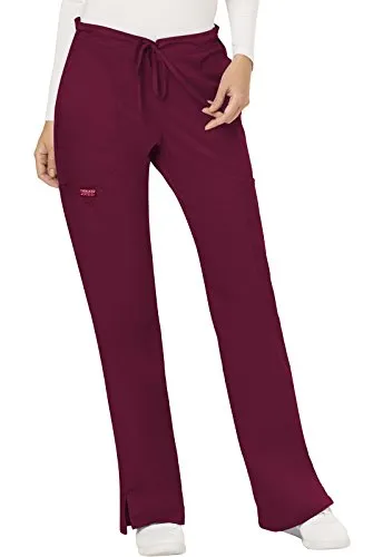 Cherokee WW120 Workwear Revolution Women's Mid Rise Moderate Flare Drawstring Scrub Pant