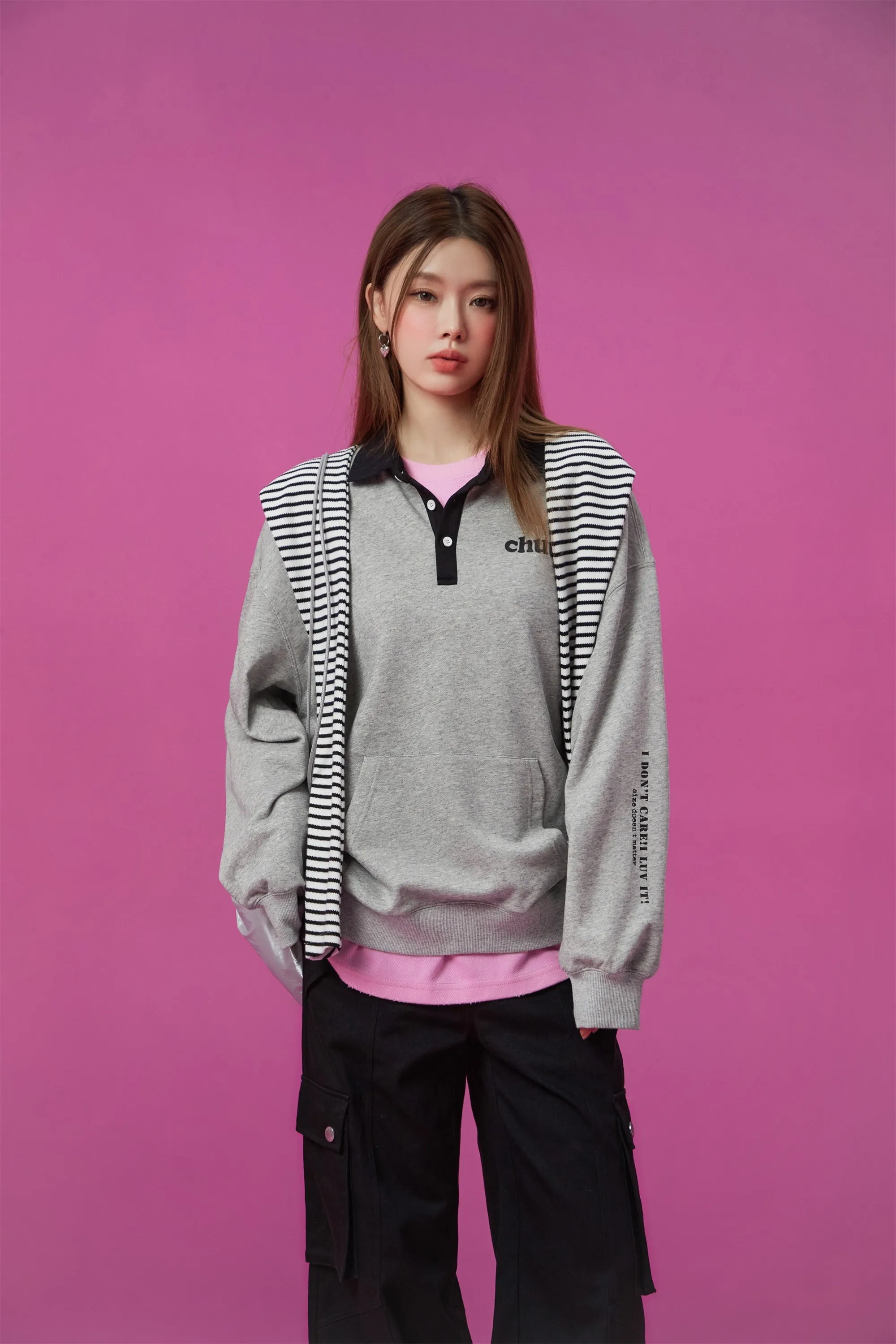 Color Scheme Layered Sweatshirt