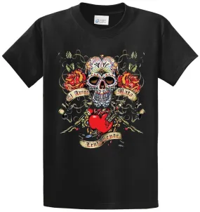 El Amor Mata Skull Printed Tee Shirt