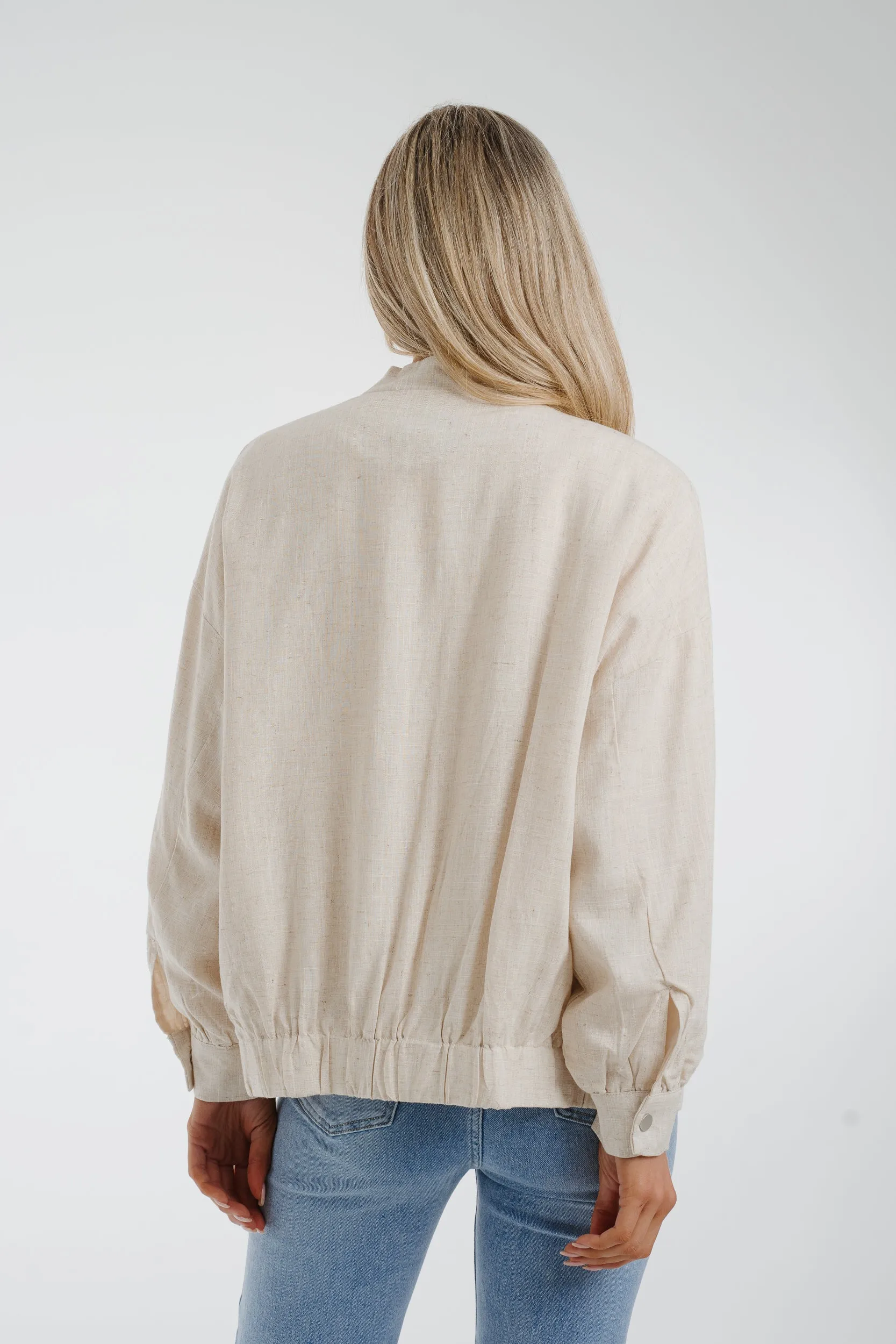 Elsa Linen Mix Jacket In Neutral