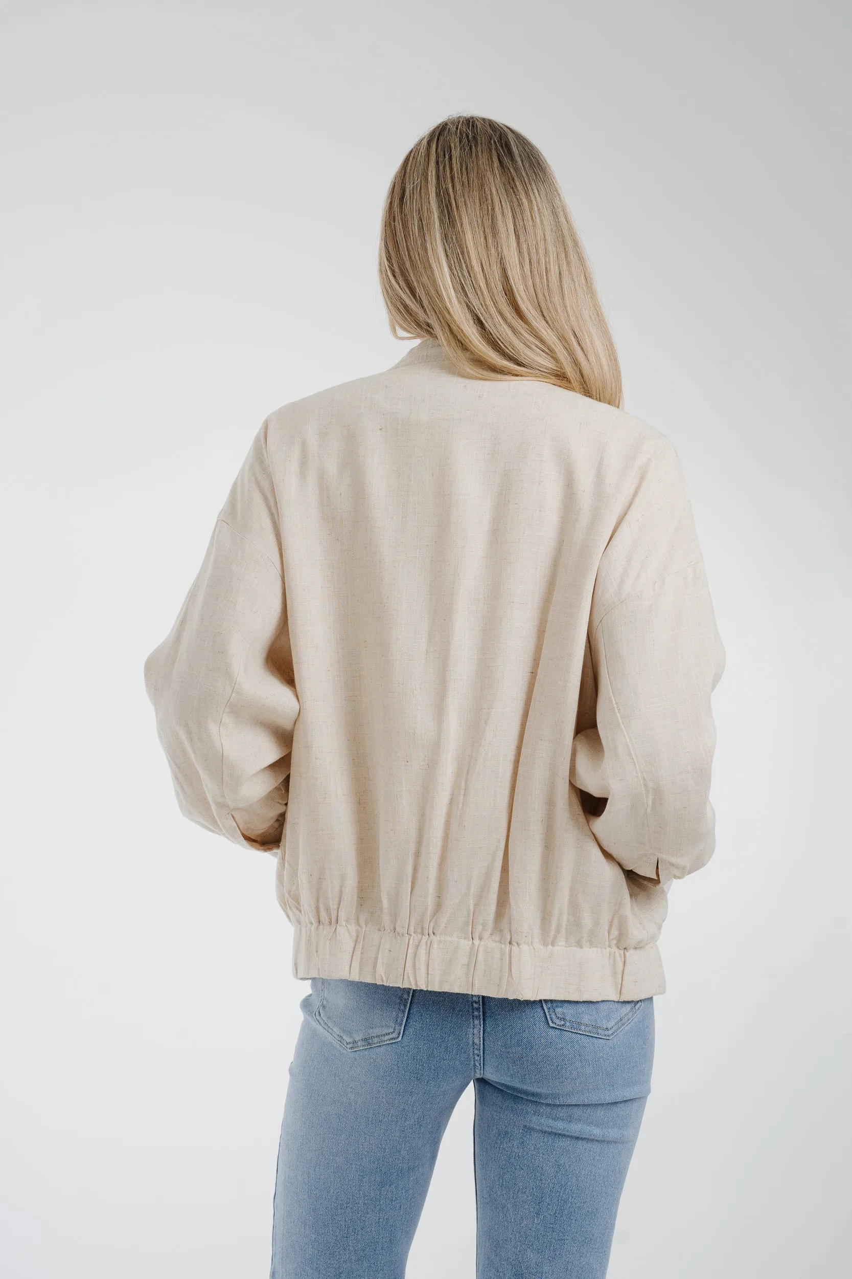 Elsa Linen Mix Jacket In Neutral