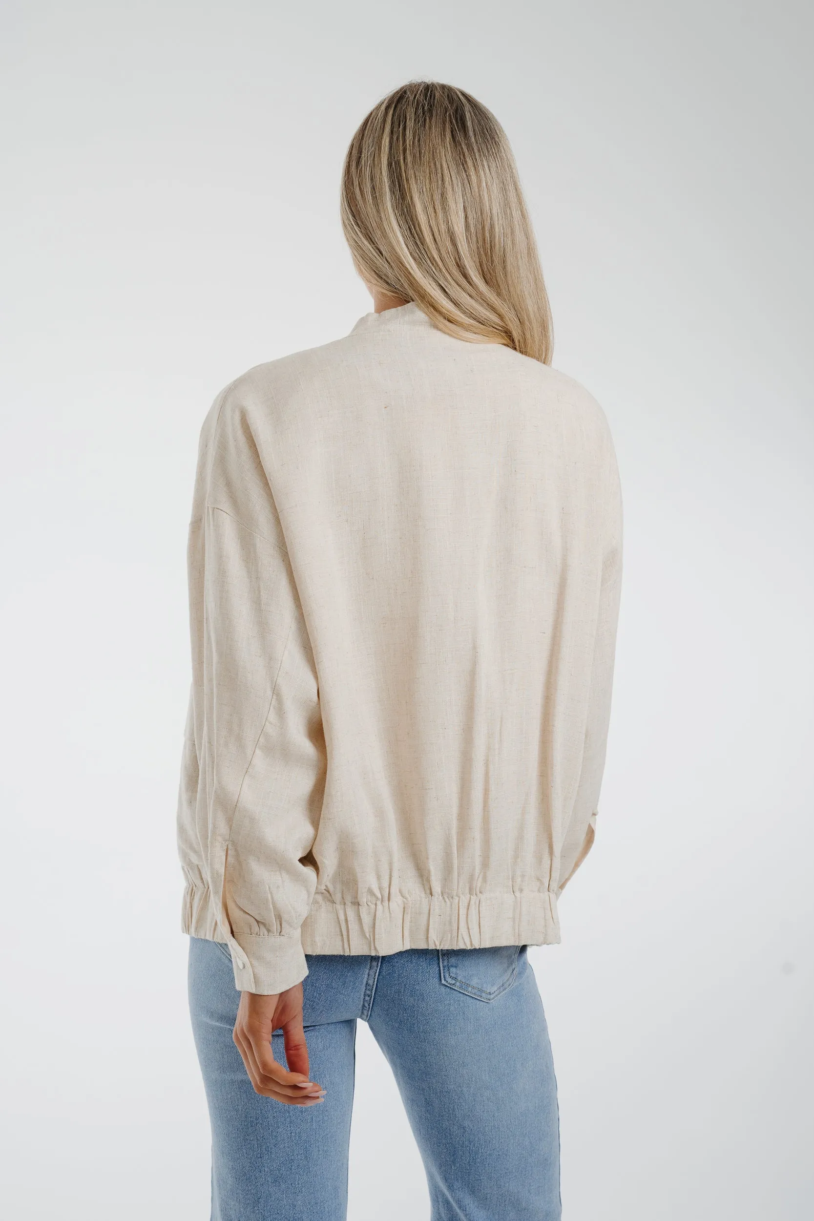 Elsa Linen Mix Jacket In Neutral