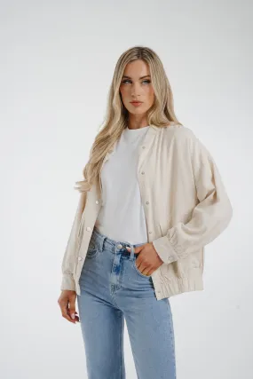 Elsa Linen Mix Jacket In Neutral