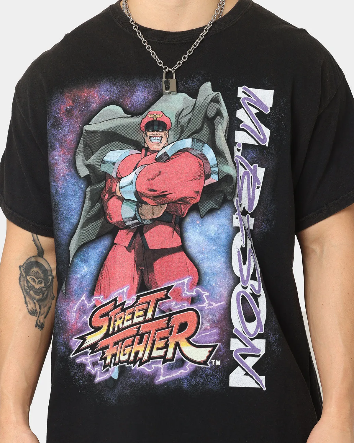 Goat Crew X Street Fighter M. Bison Vintage T-Shirt Black Wash