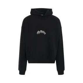 Layered Logo Hoodie in Black