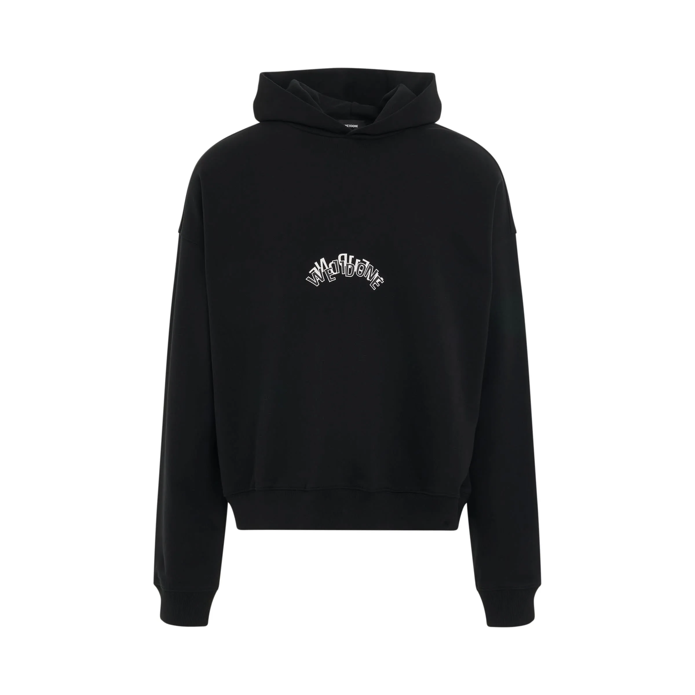 Layered Logo Hoodie in Black