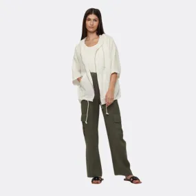 Linen Cargo Pants (Grape Leaf)