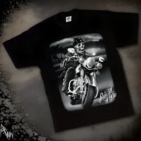 *<SC>* (BLACK) ~RIDE TILL I DIE~ HEAVY COTTON JUMBO PRINT TEES