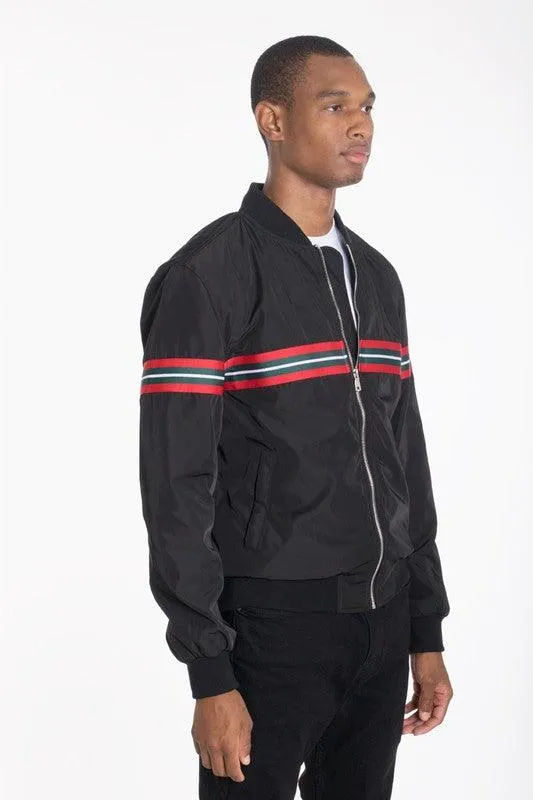 Luxury Woven Taped Bomber Jackets