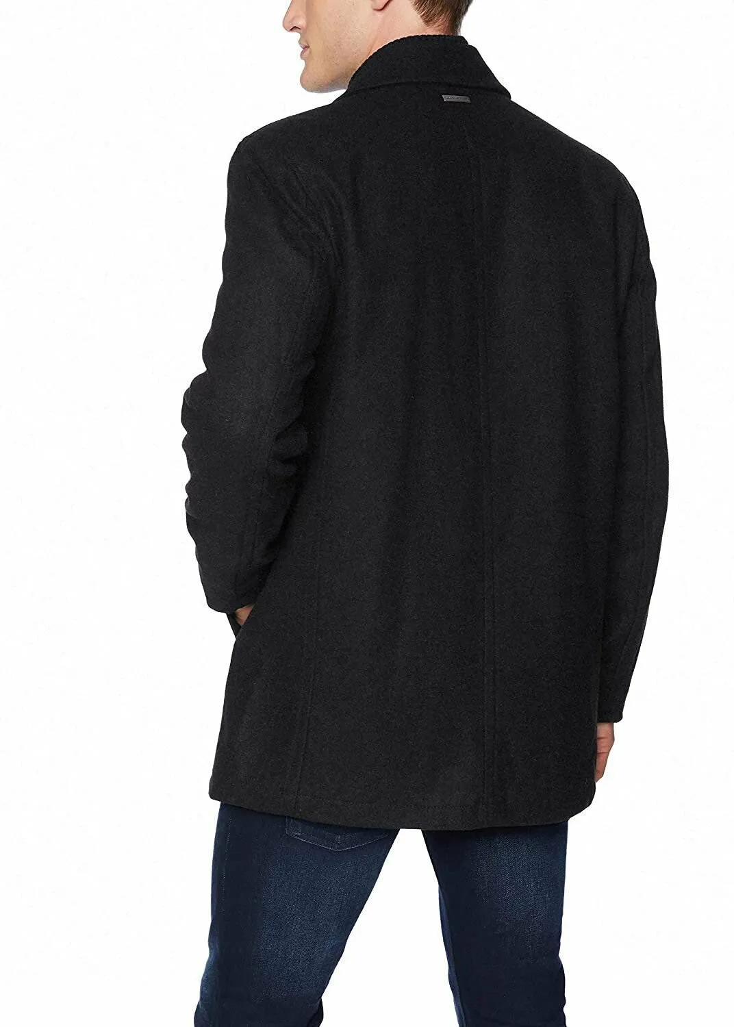 Marc New York by Andrew Marc Men's Burnett Melton Wool Pea Coat Jacket