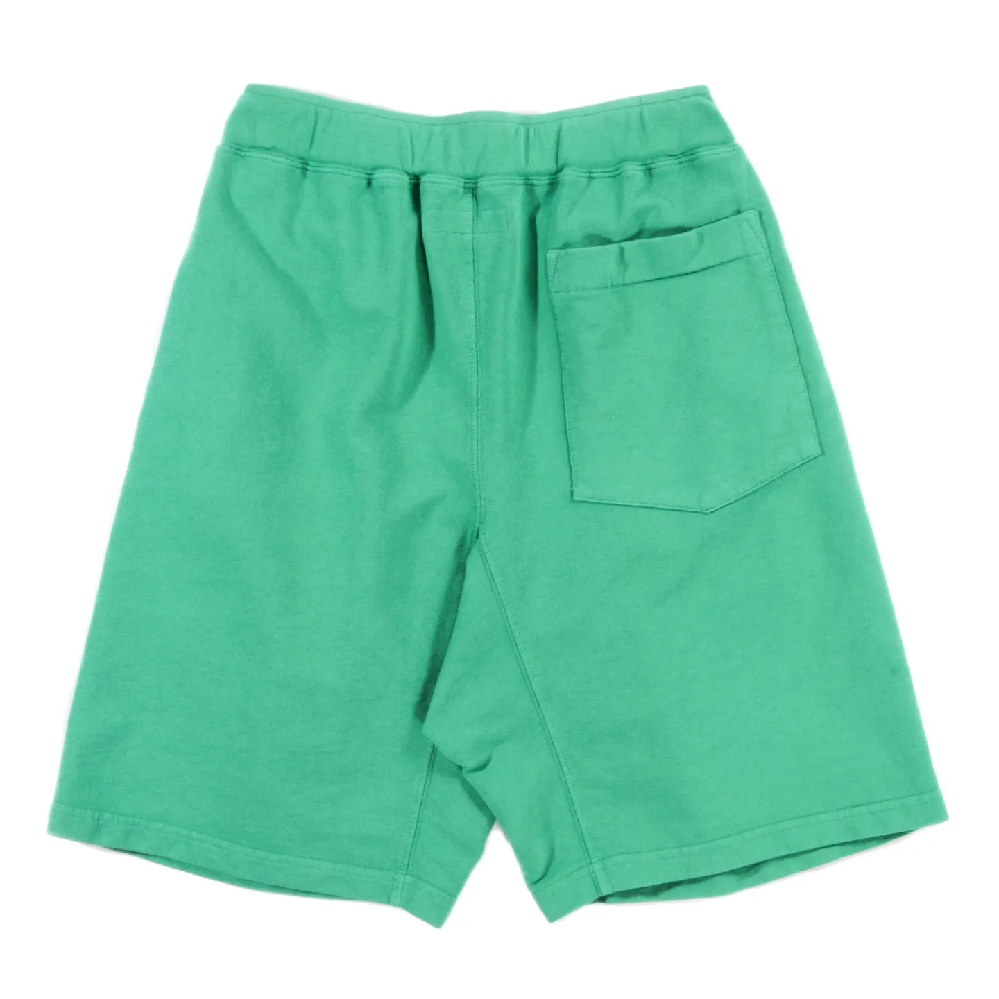 MONITALY FRENCH TERRY PLEATED SHORTS GREEN