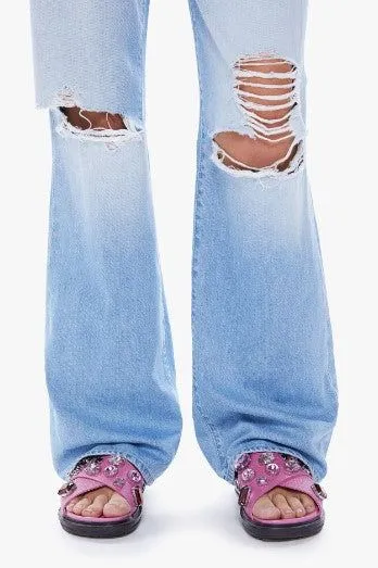 Mother Denim Maven Jean Heel in Ripped Off