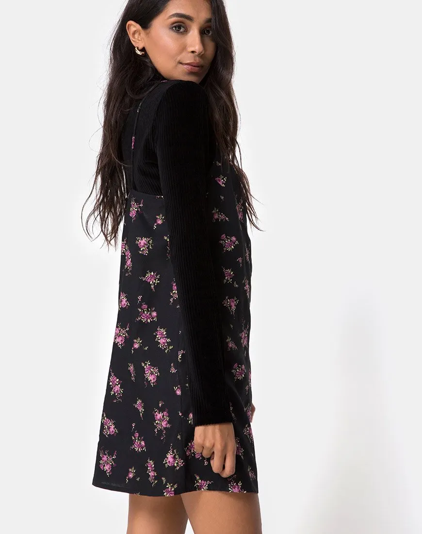 Sanna Slip Dress in Sohey Rose Black