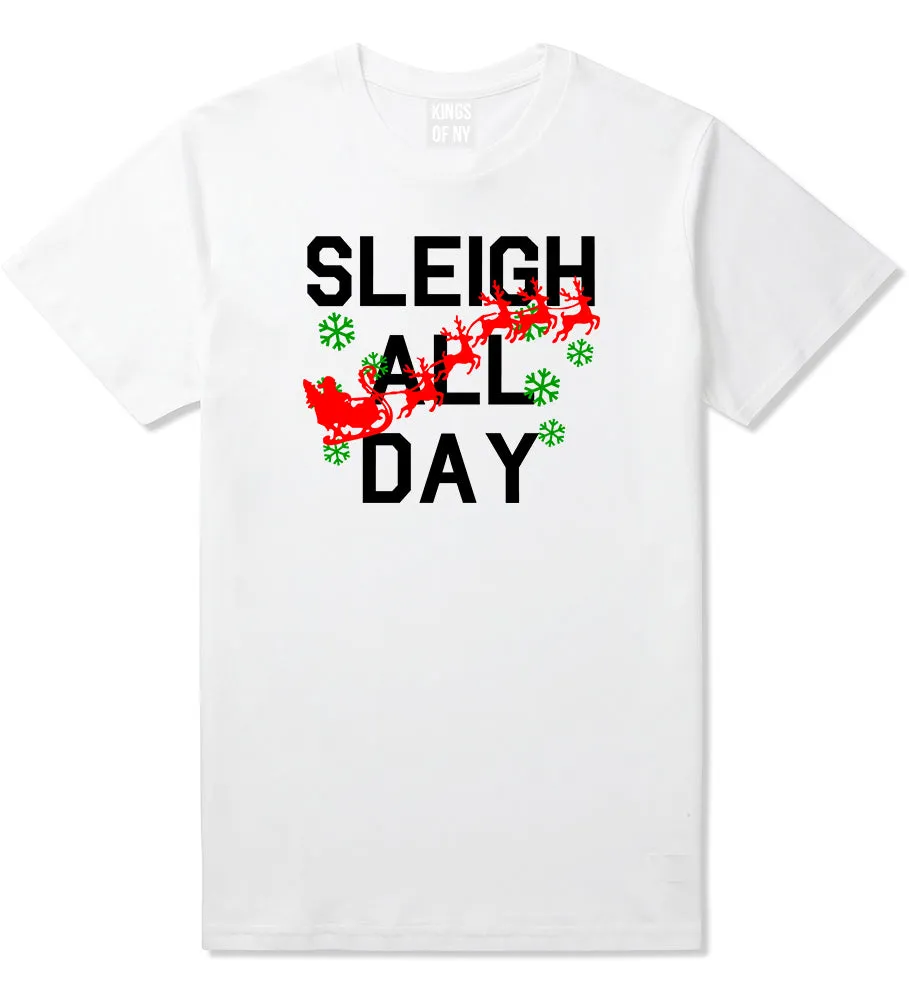 Sleigh All Day Christmas Mens T-Shirt