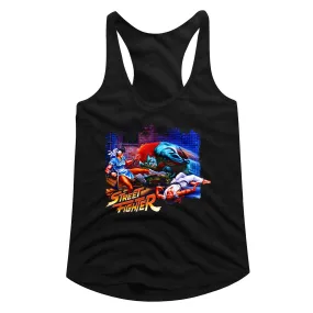 Street Fighter Alley Fight Women's Racerback