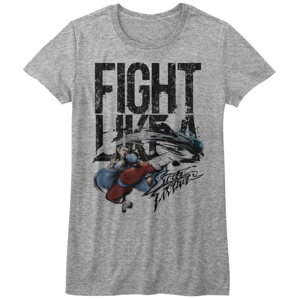 Street Fighter Fight Like A Juniors T-Shirt