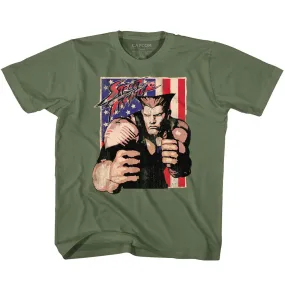 Street Fighter Guile With Flag Toddler T-Shirt