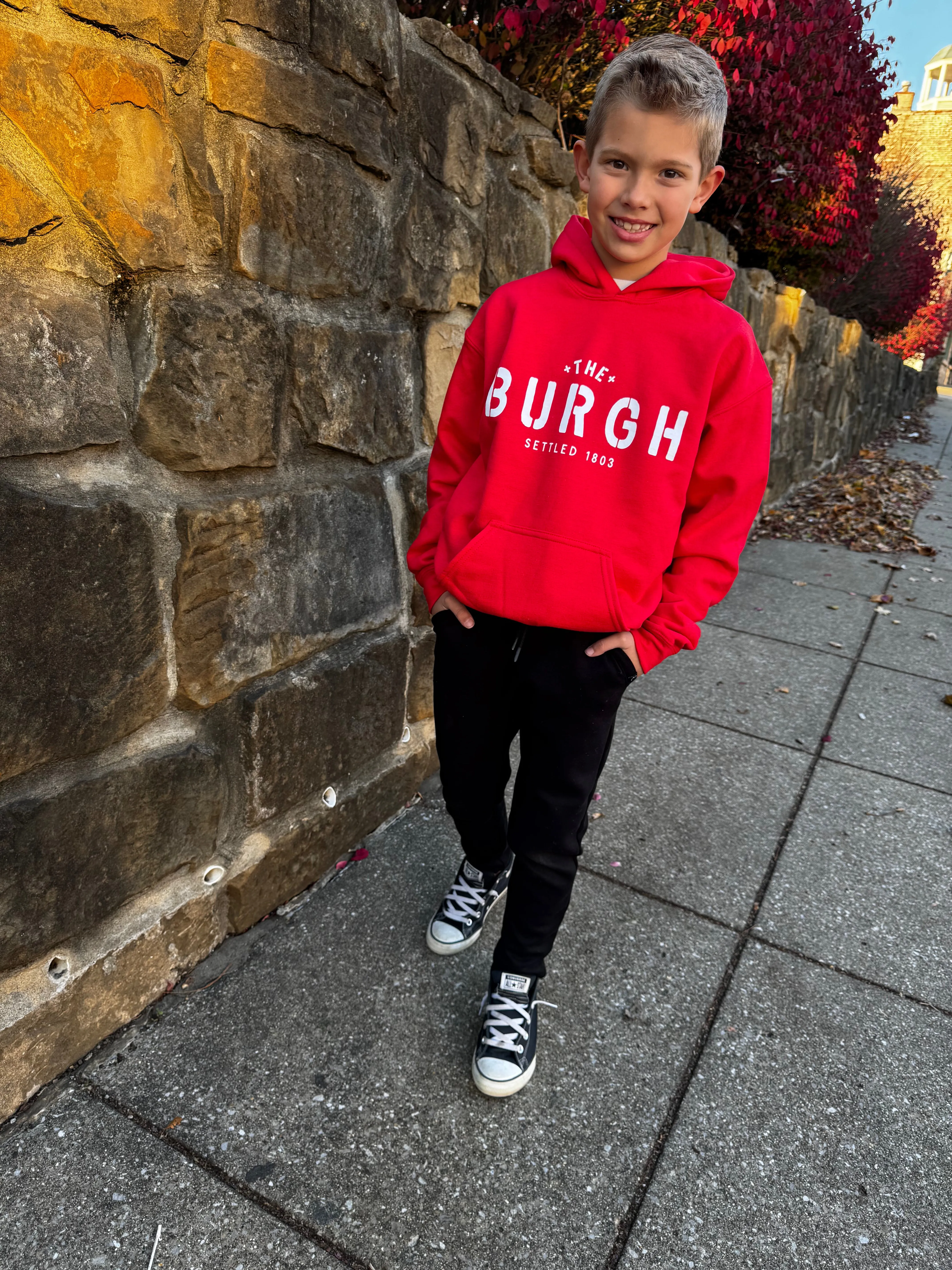 The Youth Burgh Hoodie - Red/White