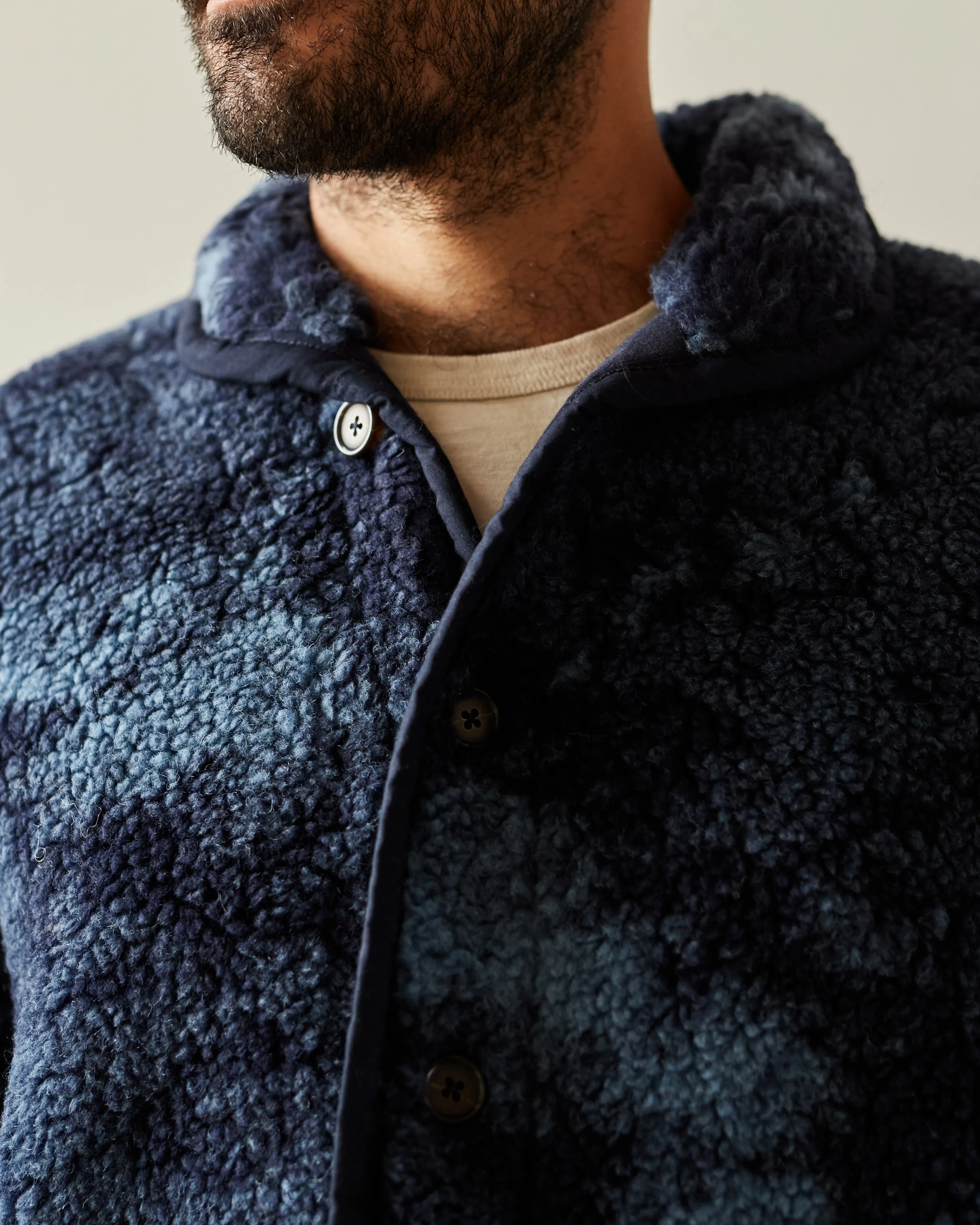 Universal Works Lancaster Jacket, Blue Space Dyed