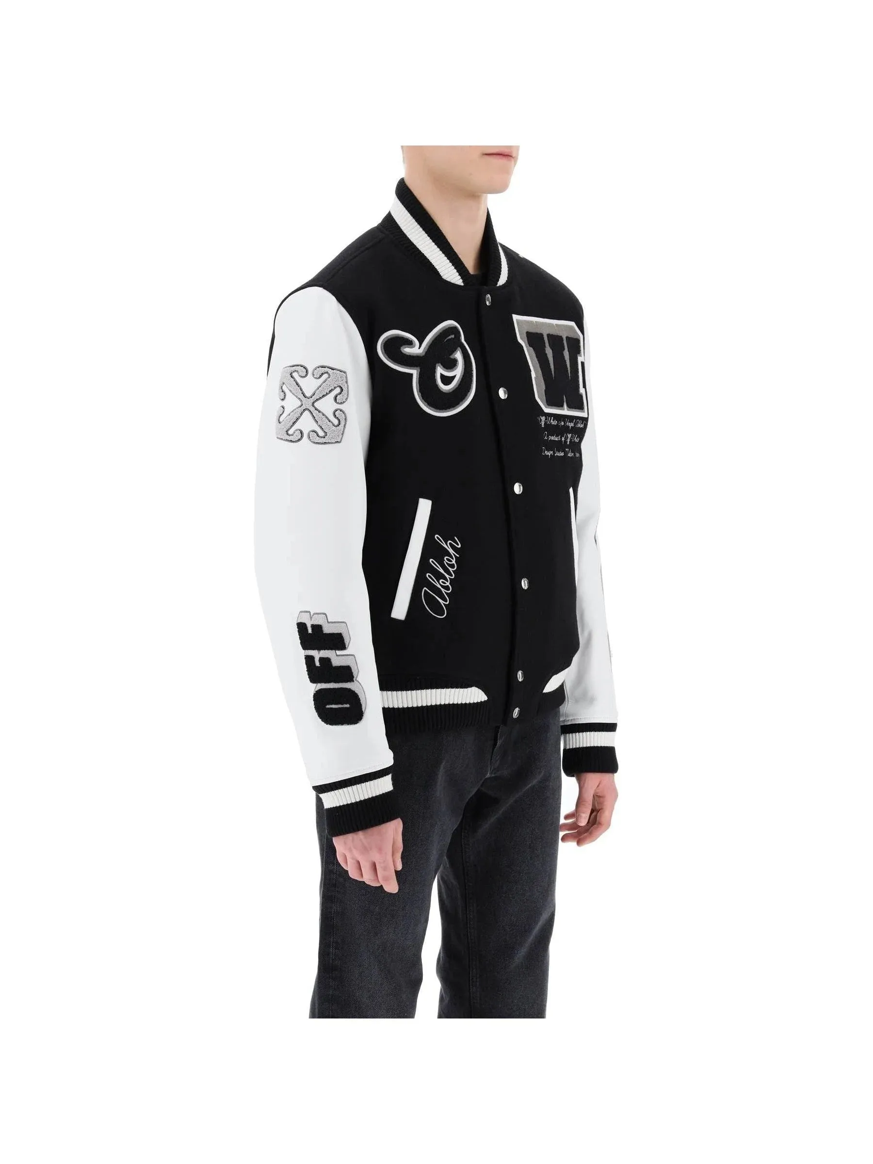 Varsity Wool Leather Bomber Jacket