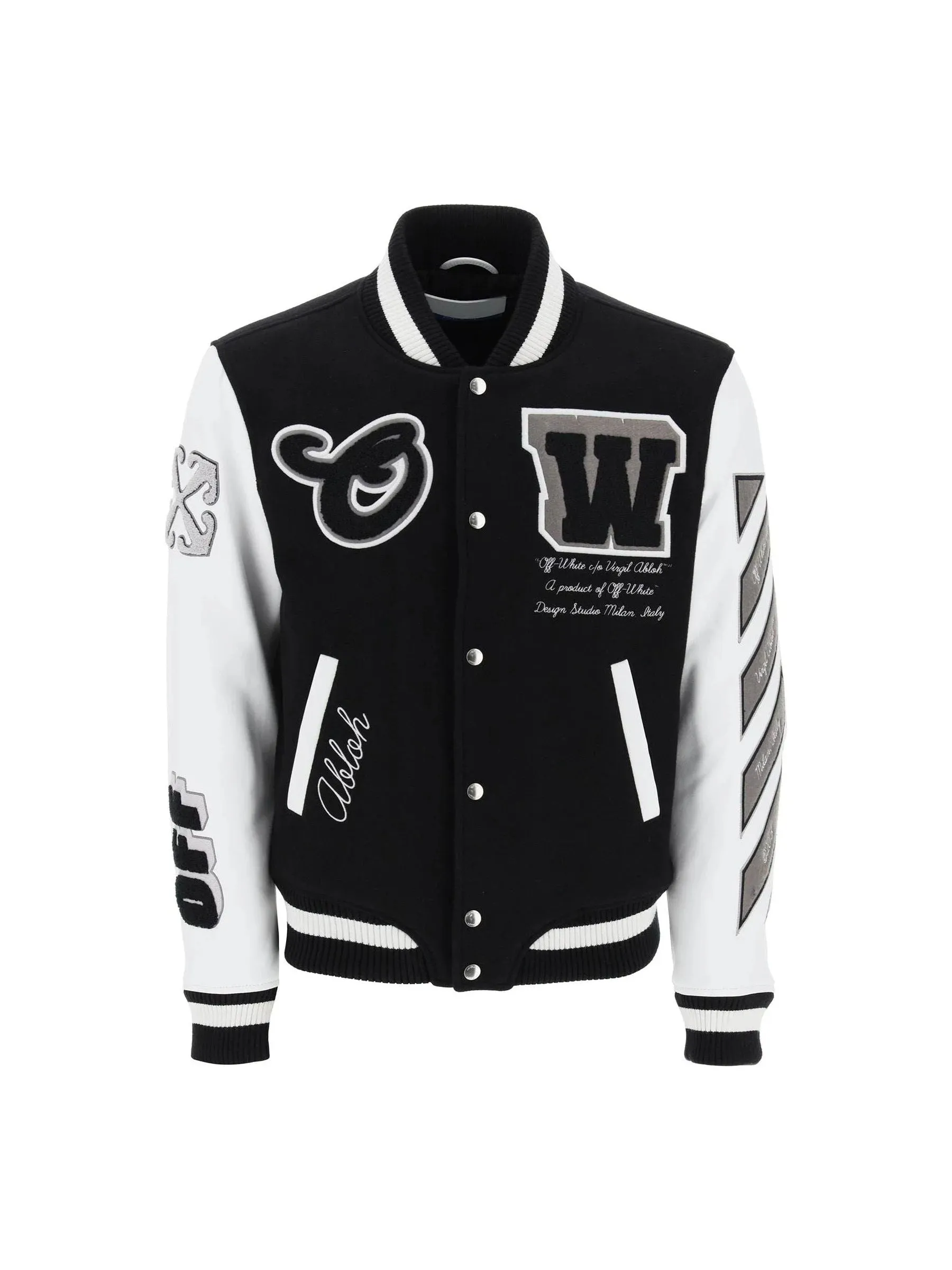 Varsity Wool Leather Bomber Jacket