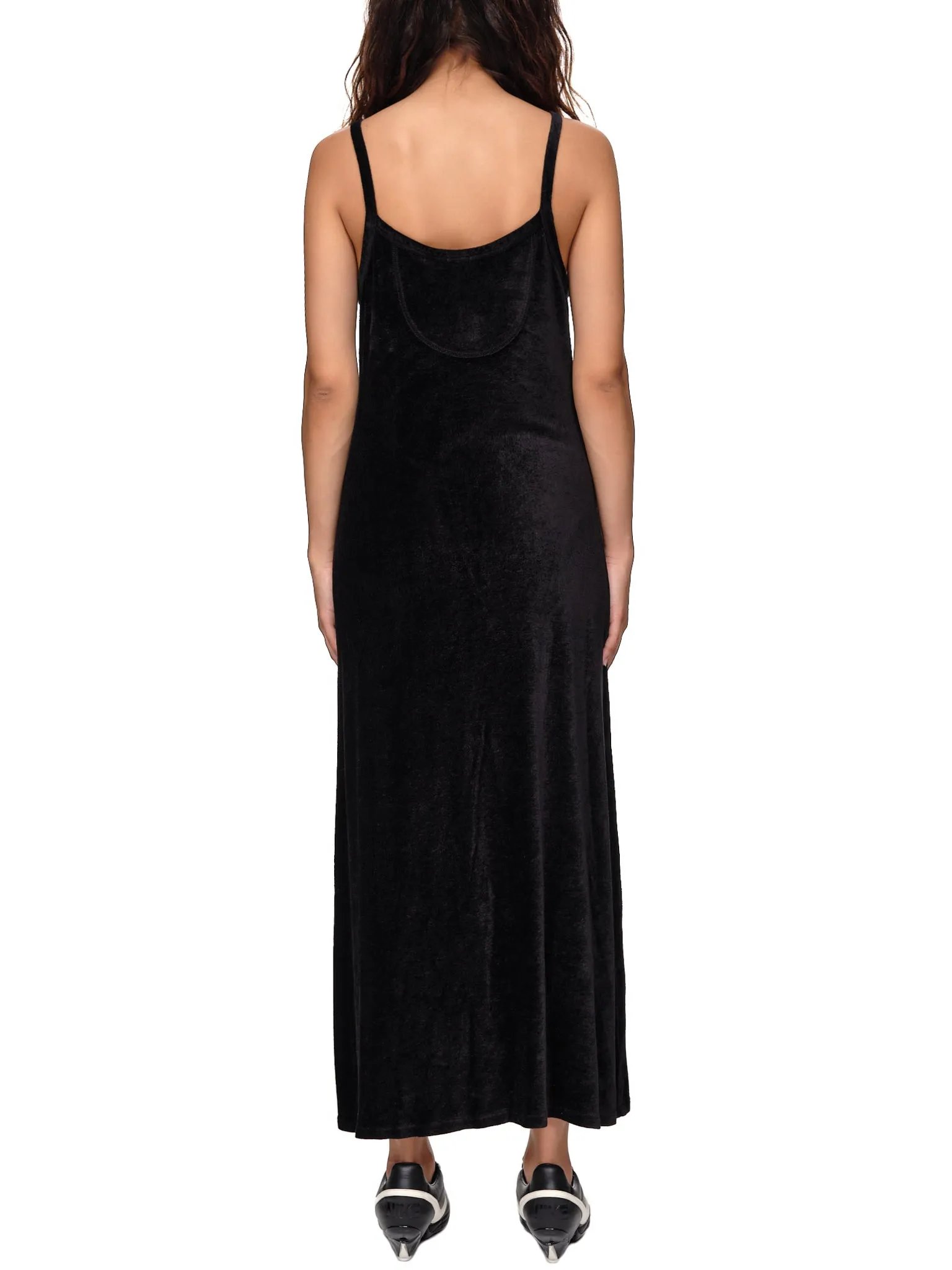 Velour Slip Dress (C20-P1-E-BLACK)