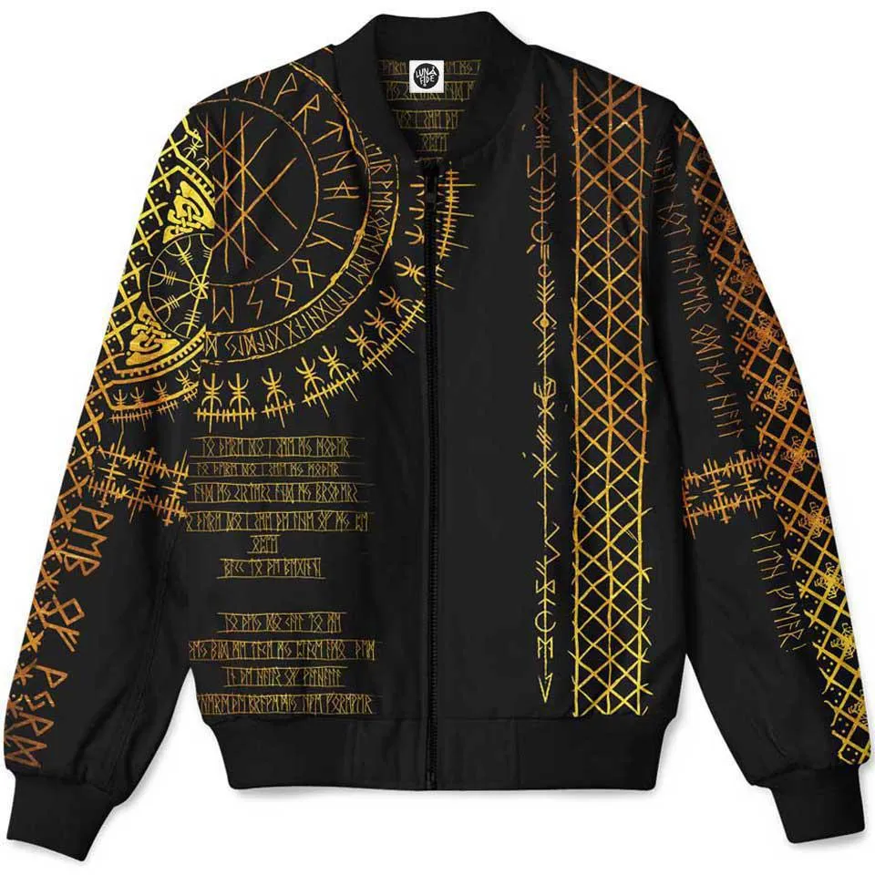 Viking Runes Bomber Jacket