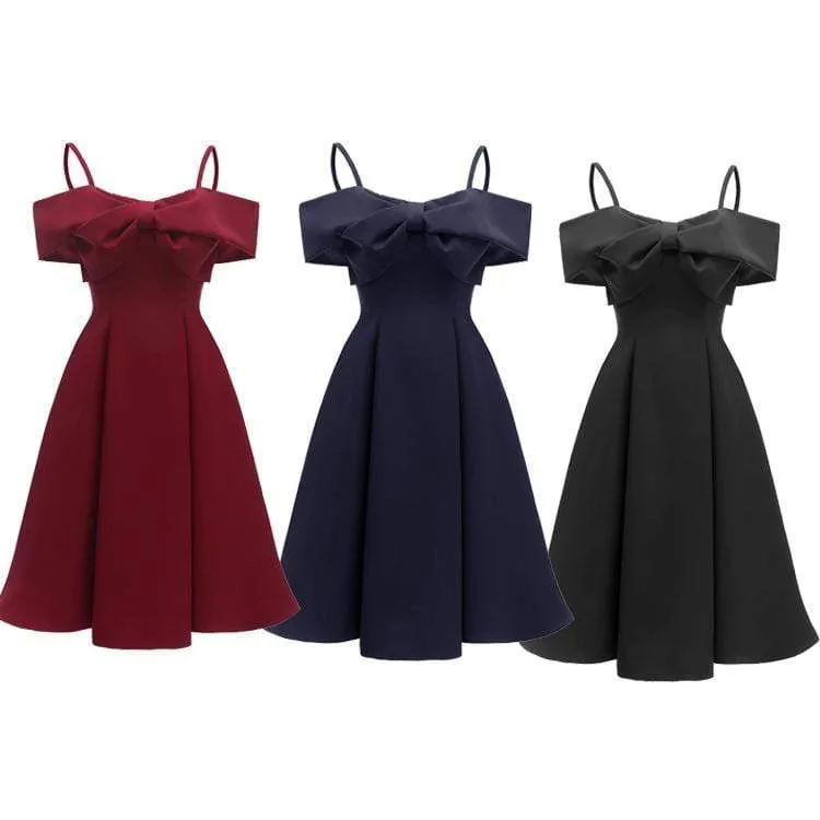 Women's Bowknot Slip Dresses Bridesmaid Dresses