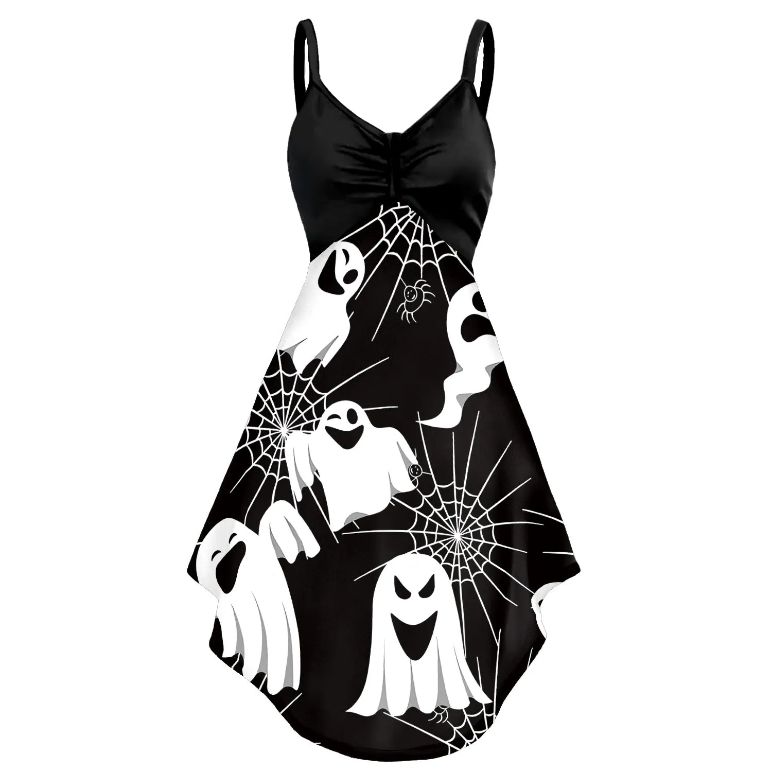 Women's Halloween Skull Head Printing Slip Dress