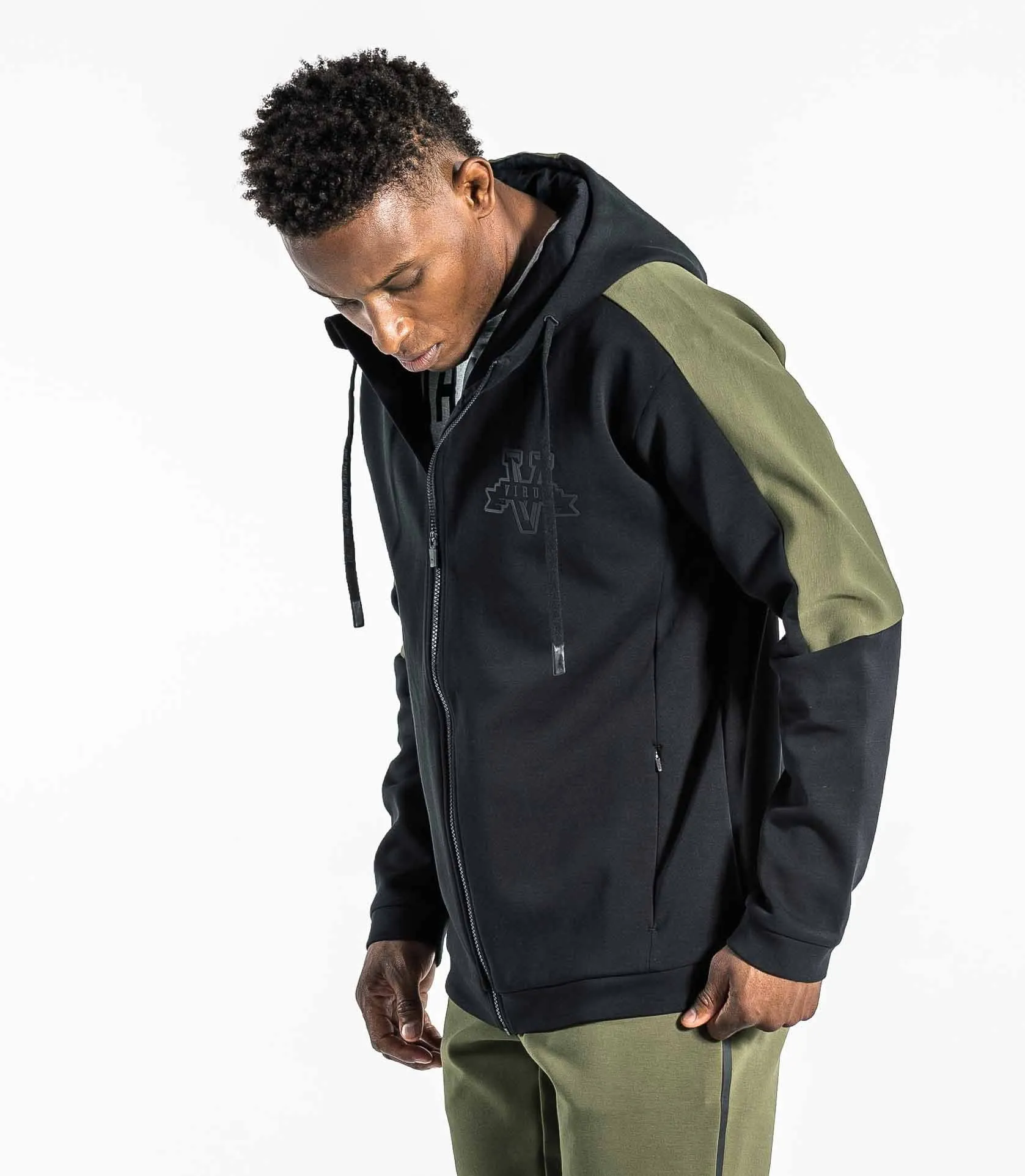 YUKON FULL-ZIP HOODIE - OD|GREEN/BLACK